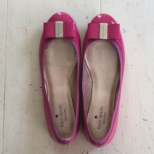 Kate spade pink bow flats
